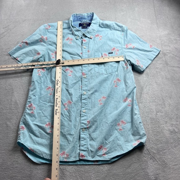 Chubbies Mens Button Down Sz L State of Mind Friday Shirt Palm Trees Hawaiian - Picture 5 of 8